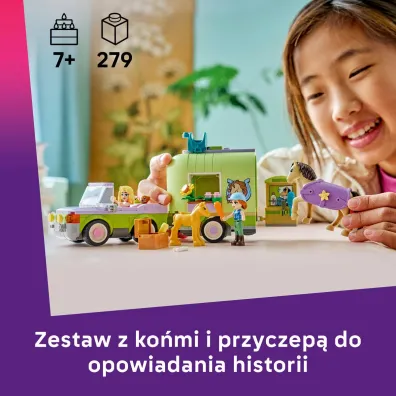 LEGO Friends Przyczepa z koniem i �rebaczkiem 42695
