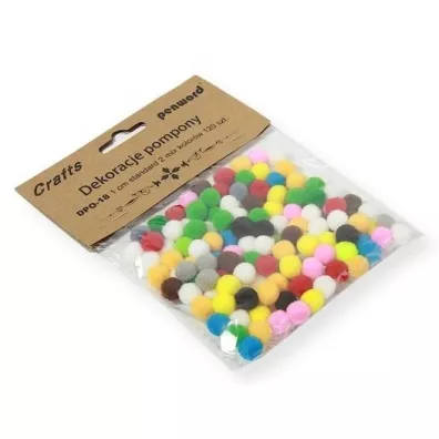 Penword Dekoracje pompony mix kolor�w 1cm