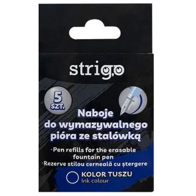 Strigo Naboje do wymazywalnego pi�ra niebieskie 5 szt.