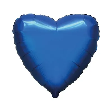 Balon foliowy Serce satynowy navy blue 45cm