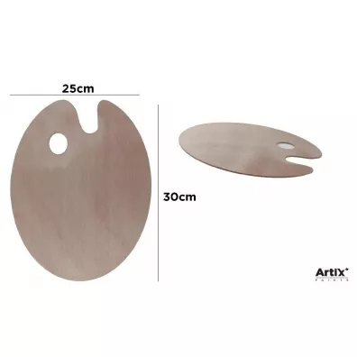 Artix Paleta malarska okr�g�a drewniana 25x30cm