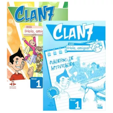 Clan 7 con Hola, amigos! 1. Podr�cznik i zeszyt �wicze� do j�zyka hiszpa�skiego - Maria Castro