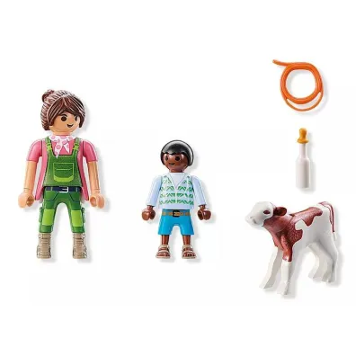 Playmobil DuoPack Gospodyni wiejska z dzieckiem i cielakiem 71803