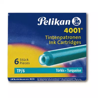 Pelikan Naboje kr�tkie turkusowe 6 szt.