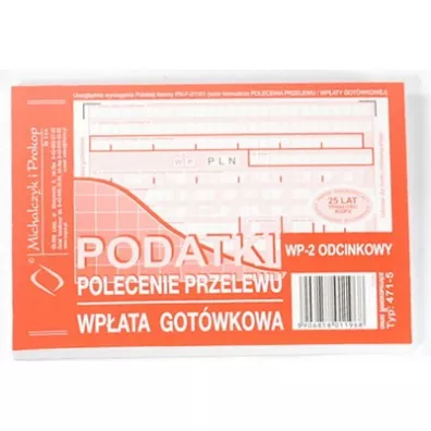 Michalczyk i Prokop Polecenie przelew�w A6 podatki 471-5
