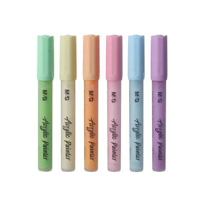 M&G Markery akrylowe pastel 6 kolor�w