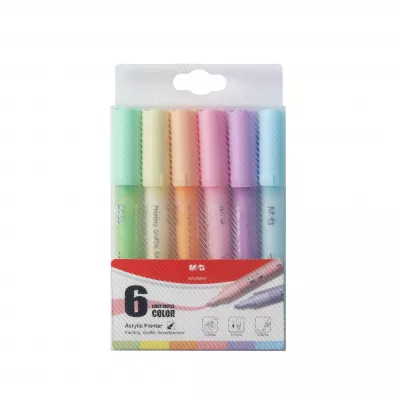 Markery akrylowe pastelowe Set 6szt.