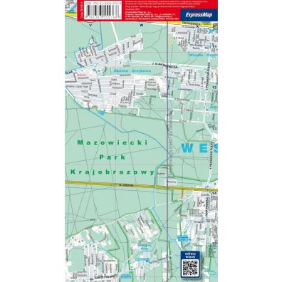 Warszawa �omianki Z�bki plan miasta 1:26 000