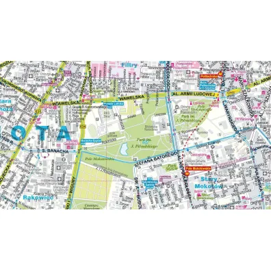 Warszawa �omianki Z�bki plan miasta 1:26 000