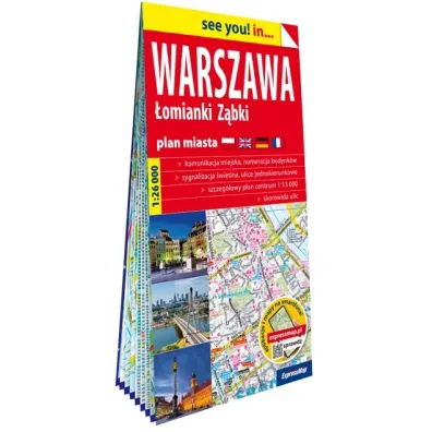 Warszawa �omianki Z�bki plan miasta 1:26 000