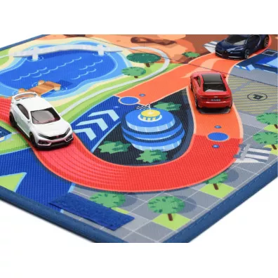 Pojemnik na autka z mat� do zabawy Hot Wheels Intek