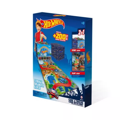 Pojemnik na autka z mat� do zabawy Hot Wheels Intek