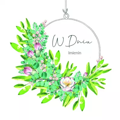 Clear Creations Karnet Swarovski kwadrat W Dniu Imienin CL4007_PO