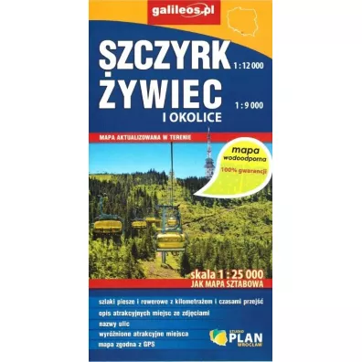 Mapa wodoodporna - Szczyrk, �ywiec i okolice