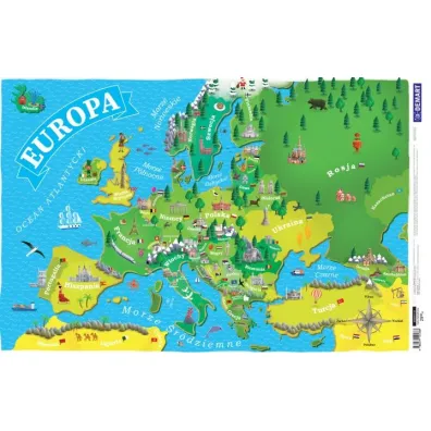 Demart Podk�adka na biurko Mapa Europy dla dzieci