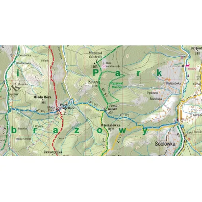 Beskid �ywiecki mapa turystyczna 1:50 000 laminat 2025