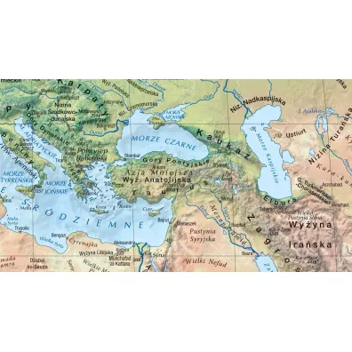 �wiat mapa polityczna i krajobrazowa 1:31 000 000