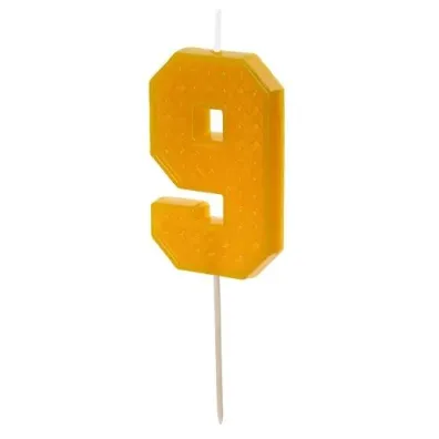 PartyDeco �wieczka urodzinowa 9 ��ta 6cm