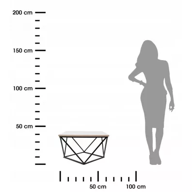 HowHomely Stolik kawowy Curved 60 cm