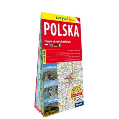 Polska papierowa mapa samochodowa 1:700 000 - Joanna Pietrzak, Arkadiusz Braniewski, Marta Tucho�ka