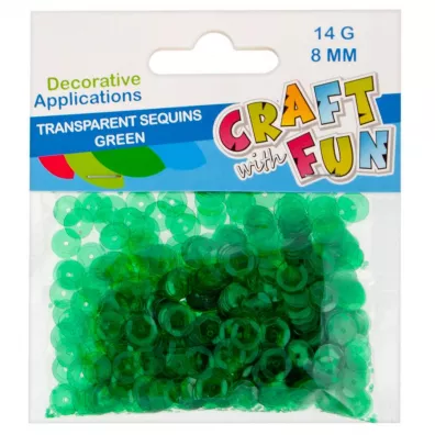 Craft with Fun Cekiny transparentne 8mm, 14g