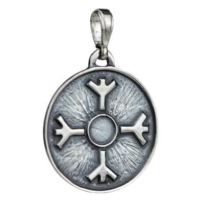 Sotis Amulet Ochronny Algiz, oksydowany Ag925, 3,4g