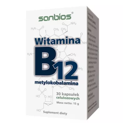 Sanbios Witamina B12 metylokobalamina Suplement diety 30 kaps.