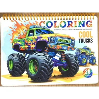 Kolorowanka A5 ko�o 20 kartek Cool trucks