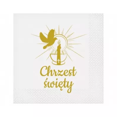Godan Serwetki Chrzest �wi�ty �wieca 33 x 33 cm