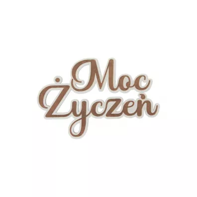 Cresco Drewniany napis - Moc �ycze� bia�y 5 szt.