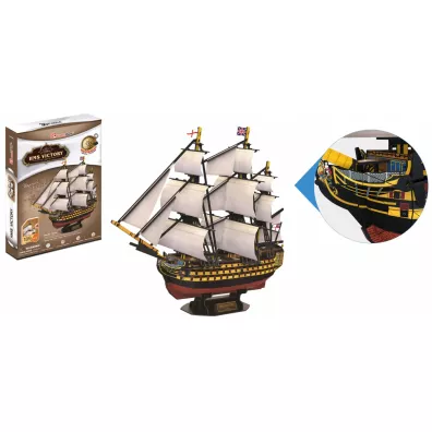 Puzzle 3D 189 el. �aglowiec HMS Victory Cubic Fun