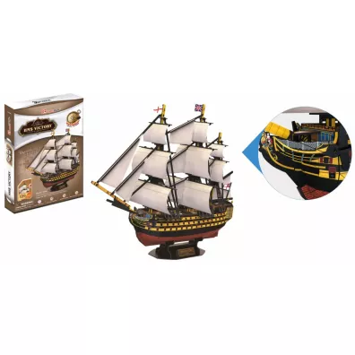 Puzzle 3D 189 el. �aglowiec HMS Victory Cubic Fun