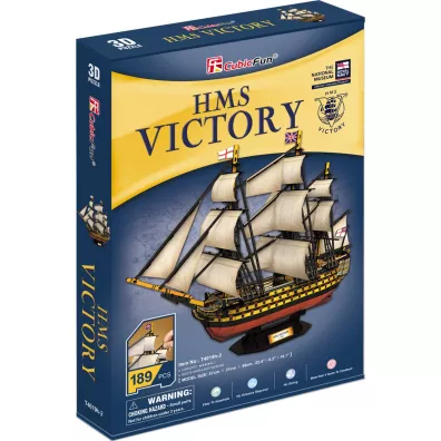 Puzzle 3D 189 el. �aglowiec HMS Victory Cubic Fun