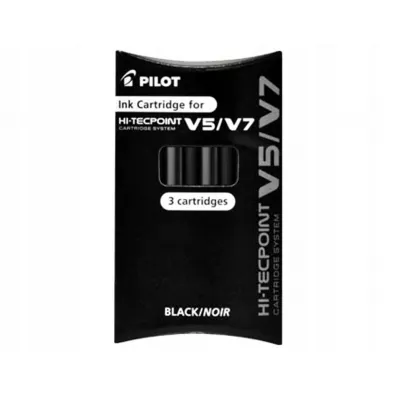 Pilot Naboje do V5/V7 czarne 3 szt.