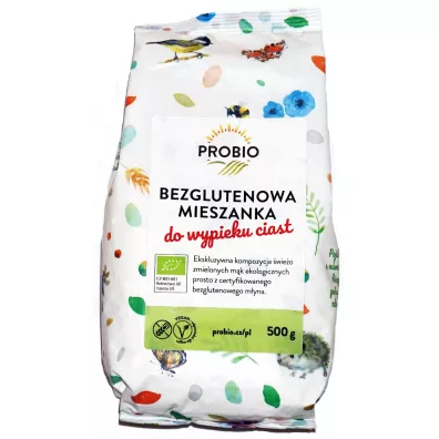 Probio Mieszanka do wypieku ciasta bezglutenowa 500 g Bio