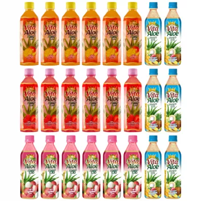 Vita Aloe Napj z aloesem 38% mix smakw zgrzewka 24 x 500 ml