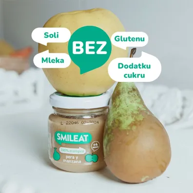 Smileat Deser z ekologicznymi gruszkami i jab�kami po 6 miesi�cu 130 g Bio