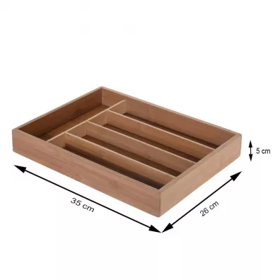 Excellent Houseware Bambusowy organizer na sztuce