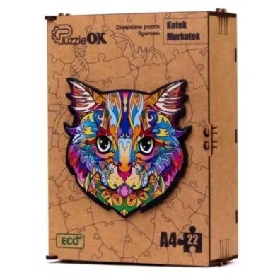 Puzzle drewniane eko 22 el. Kotek Murkotek A4 PuzzleOK