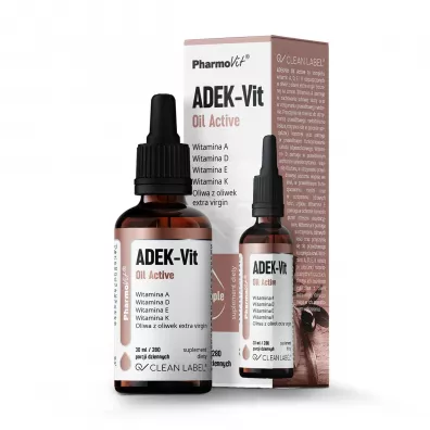 Pharmovit Clean label Witaminy ADEK Oil Active Suplement diety 30 ml