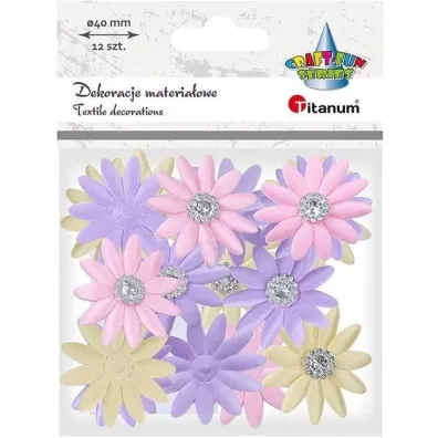 Titanum Dekoracje samoprzylepne materia�owe kwiaty 12 szt
