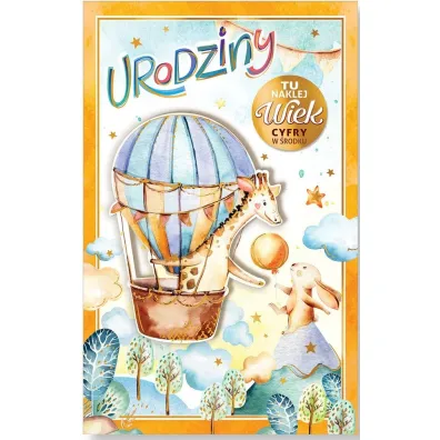 AbCard Kartka okoliczno�ciowa Urodziny (wymienne cyfry)