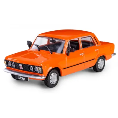 POLSKA KOLEKCJA MOTORYZACJI-Polski Fiat 125p MR POMARA�CZOWY 1 43 Daffi