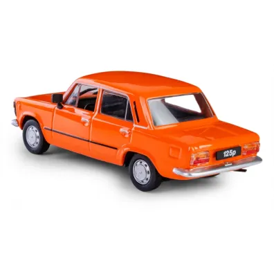 POLSKA KOLEKCJA MOTORYZACJI-Polski Fiat 125p MR POMARA�CZOWY 1 43 Daffi