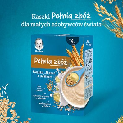 Gerber Penia zb Kaszka manna z mlekiem dla niemowlt po 4 miesicu 200 g