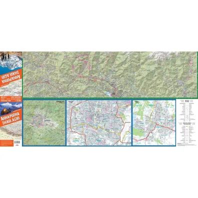 Mapa trekkingowa Annapurna i Dhaulagiri 1:110 000