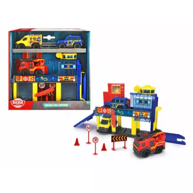 SOS Mini Stacja ratownicza   3 pojazdy Dickie Toys