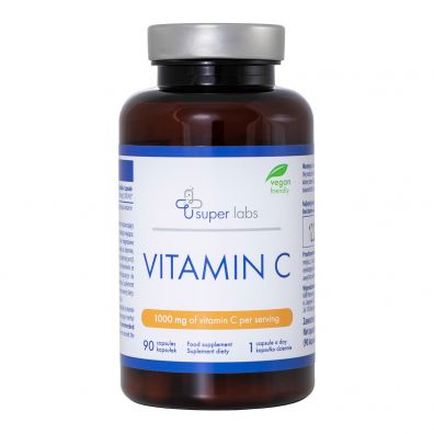 Super Labs Vitamin C 1000 mg - suplement diety 90 kaps.