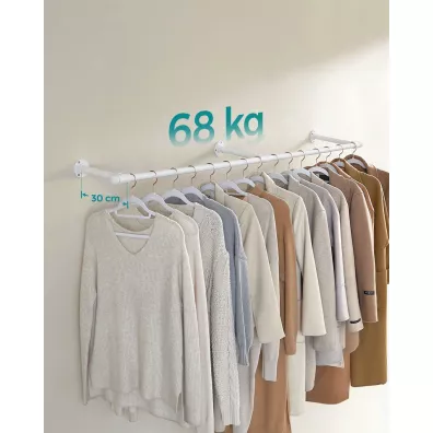 Songmics Wieszak cienny ze stali biay 170 cm