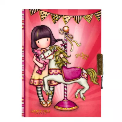 Santoro Zamykany Notes Gorjuss Fairground Carousel